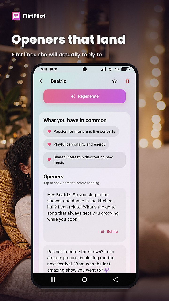 FlirtPilot — Openers that land