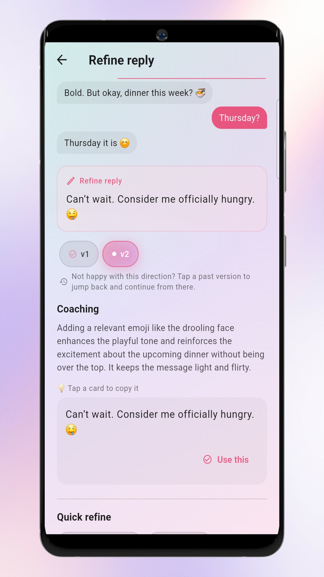 FlirtPilot — Answer a Question
